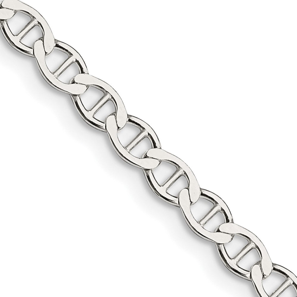 Sterling Silver 4mm Flat Anchor Chain 22 Inches