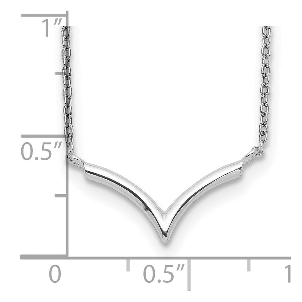 Sterling Silver Polished V-Shape Necklace 16 Inches