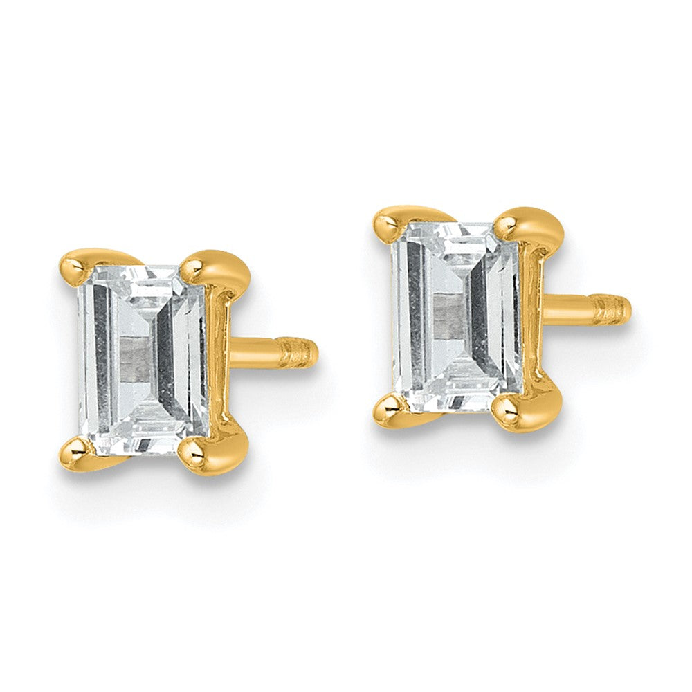 14ky 5.45x3.8mm Emerald Earring Mounting