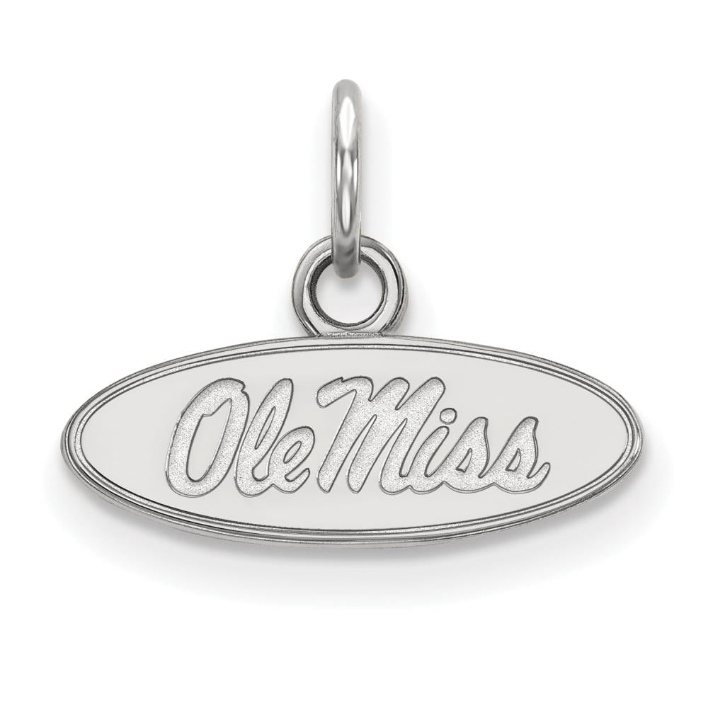 LogoArt Sterling Silver University Of Mississippi Xs Pendant Necklace Female Adult