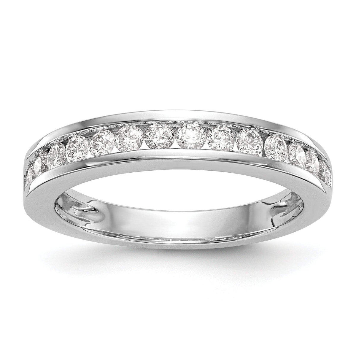 14k White Gold 1/2 carat Lab Grown Diamond VS/SI+ G+ Complete Wedding Band