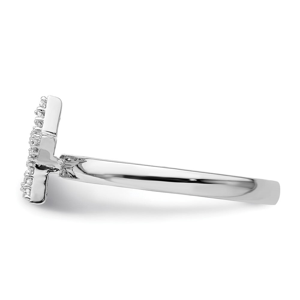 Sterling Silver Stackable Expressions Star Diamond Ring Size -7