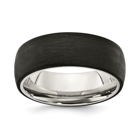 Stainless Steel 8MM With Forged Carbon Fiber Band