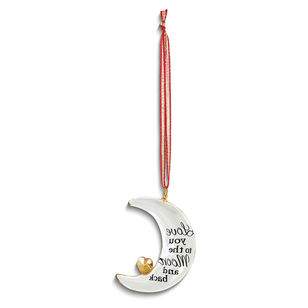 Glass Baron ~ Love You to The Moon and Back Ornament