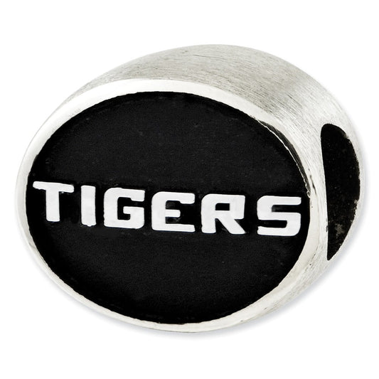 Sterling Silver Antiqued Louisiana State University Collegiate Bead