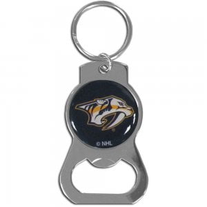 NHL Nashville Predators Silver-tone Bottle Opener Key Ring by Rico Industries QGC6375
