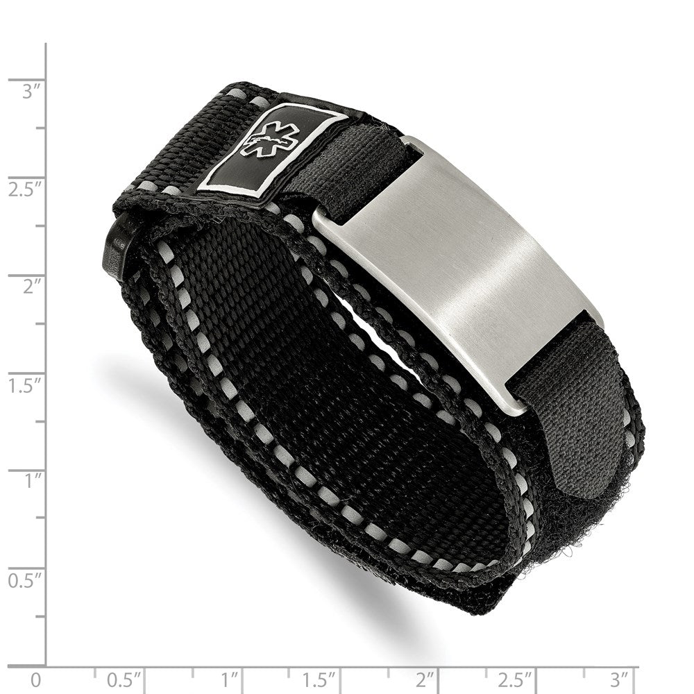 Stainless Steel Brushed Black Nylon 8.5 inches