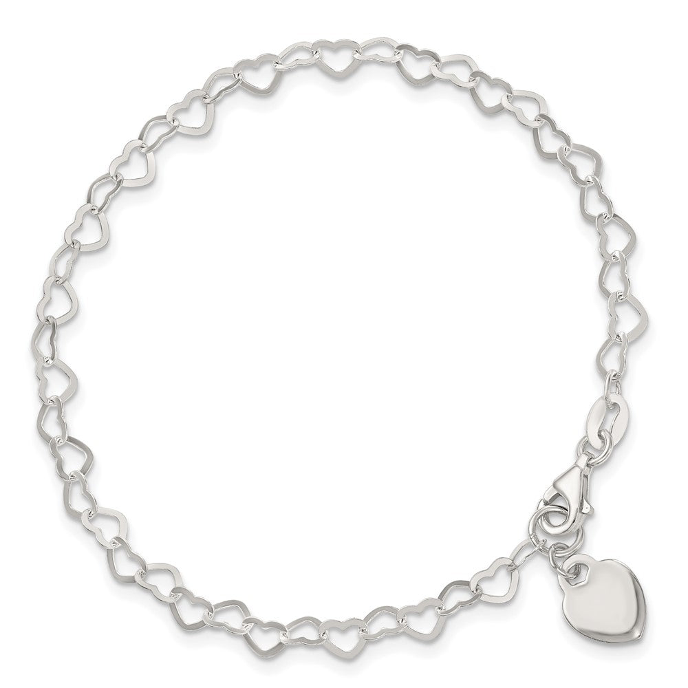 Sterling Silver Fancy Link Bracelet 7.5 inches