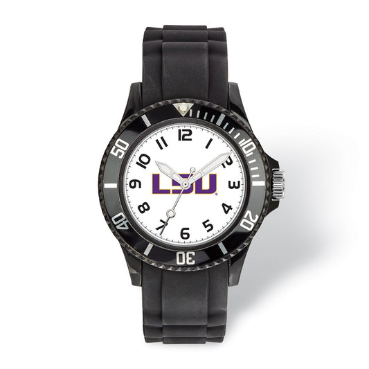 LogoArt Louisiana State University Scholastic Silicone Strap Quartz Watch QLSU170