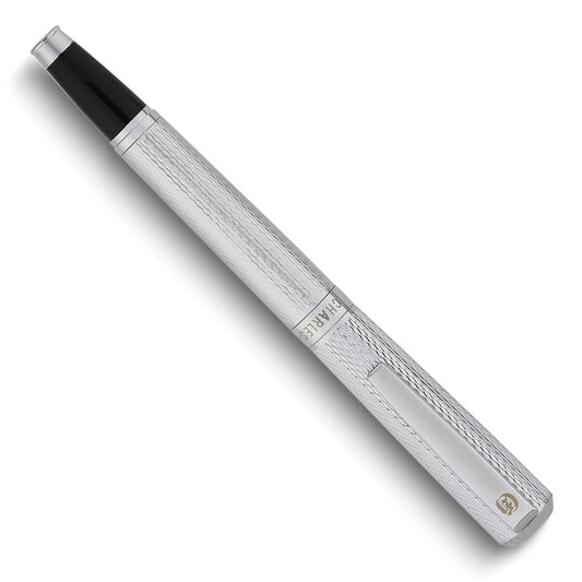 Charles Hubert Silver-tone Textured Art Deco Roller Ball Pen QGM18977
