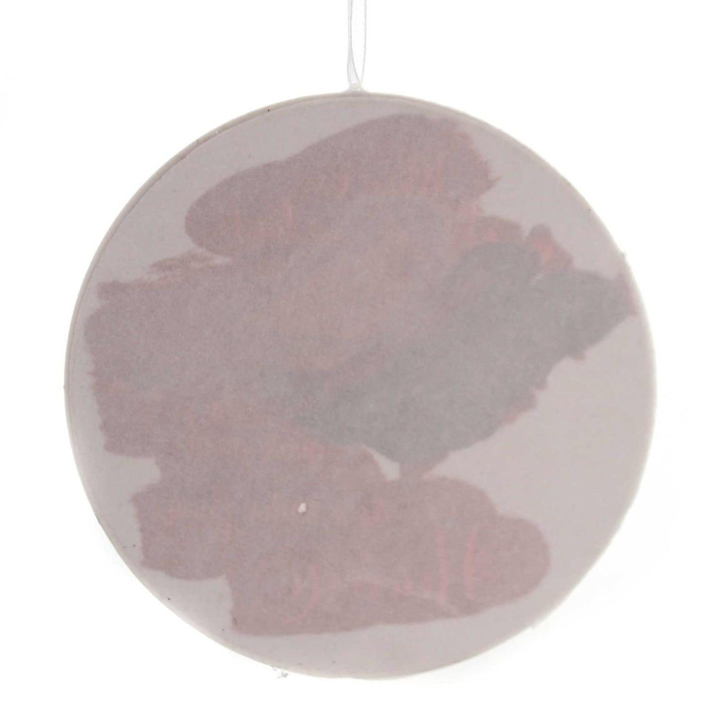 Cardinal Visitor From Heaven Glitter 4.5 Inch Glass Memorial Disk Christmas Ornament