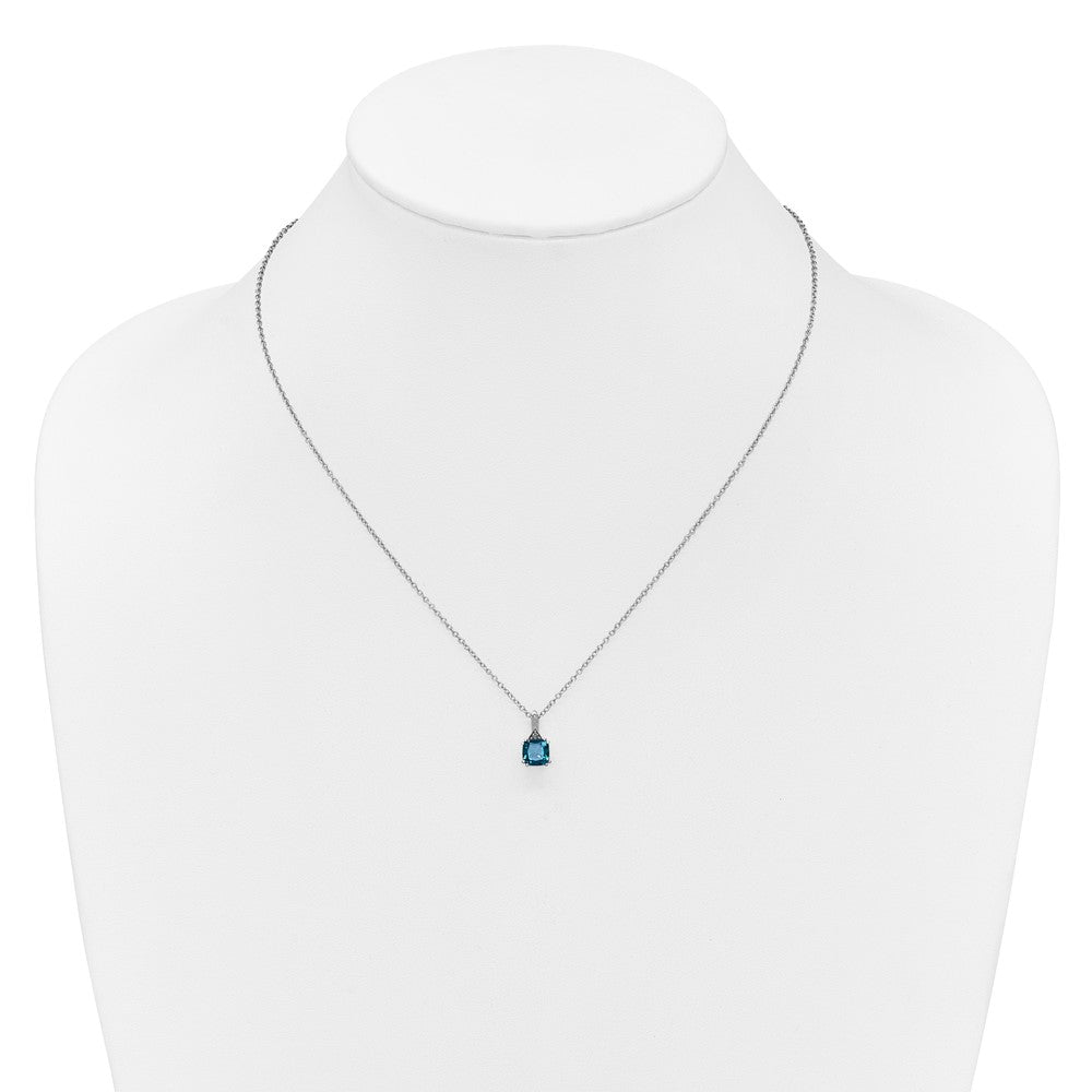 SS Cr. Alex and Diamond Pendant w/Chain 6mm CRALEX