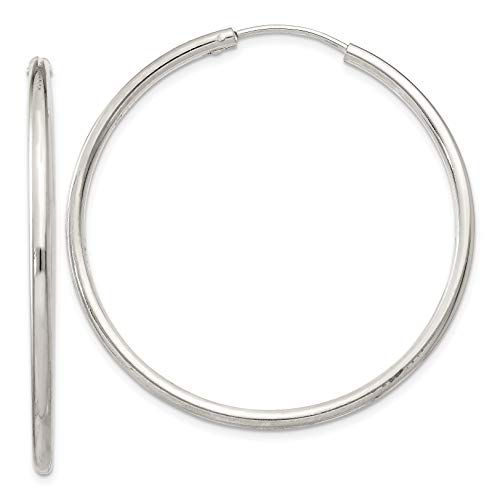 Sterling Silver 2mm Hoop Earrings