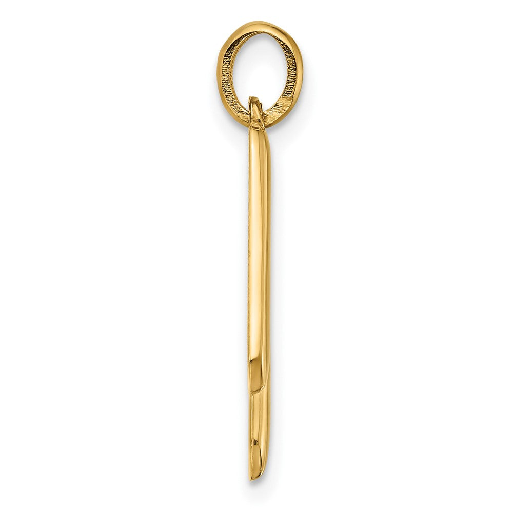 14k Yellow Gold Fancy Letter W
