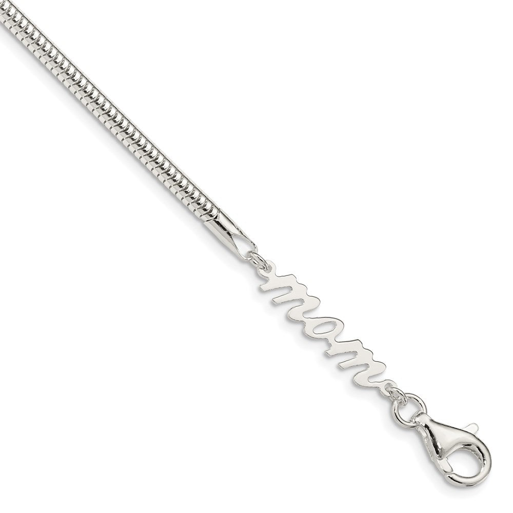 Sterling Silver MOM Bracelet 7.5 inches