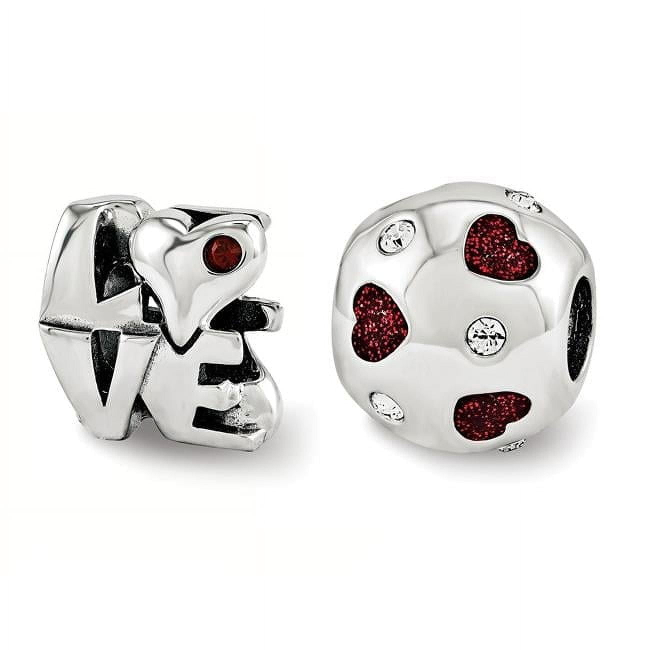 Sterling Silver Reflections All You Need Is Love Boxed Bead Set