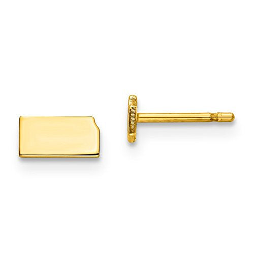 Sterling Silver/Gold-plated Kansas State Earrings