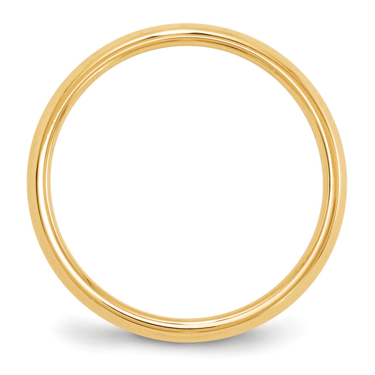 Primal Gold 14 Karat Yellow Gold 2.5mm Knife Edge Comfort Fit Band