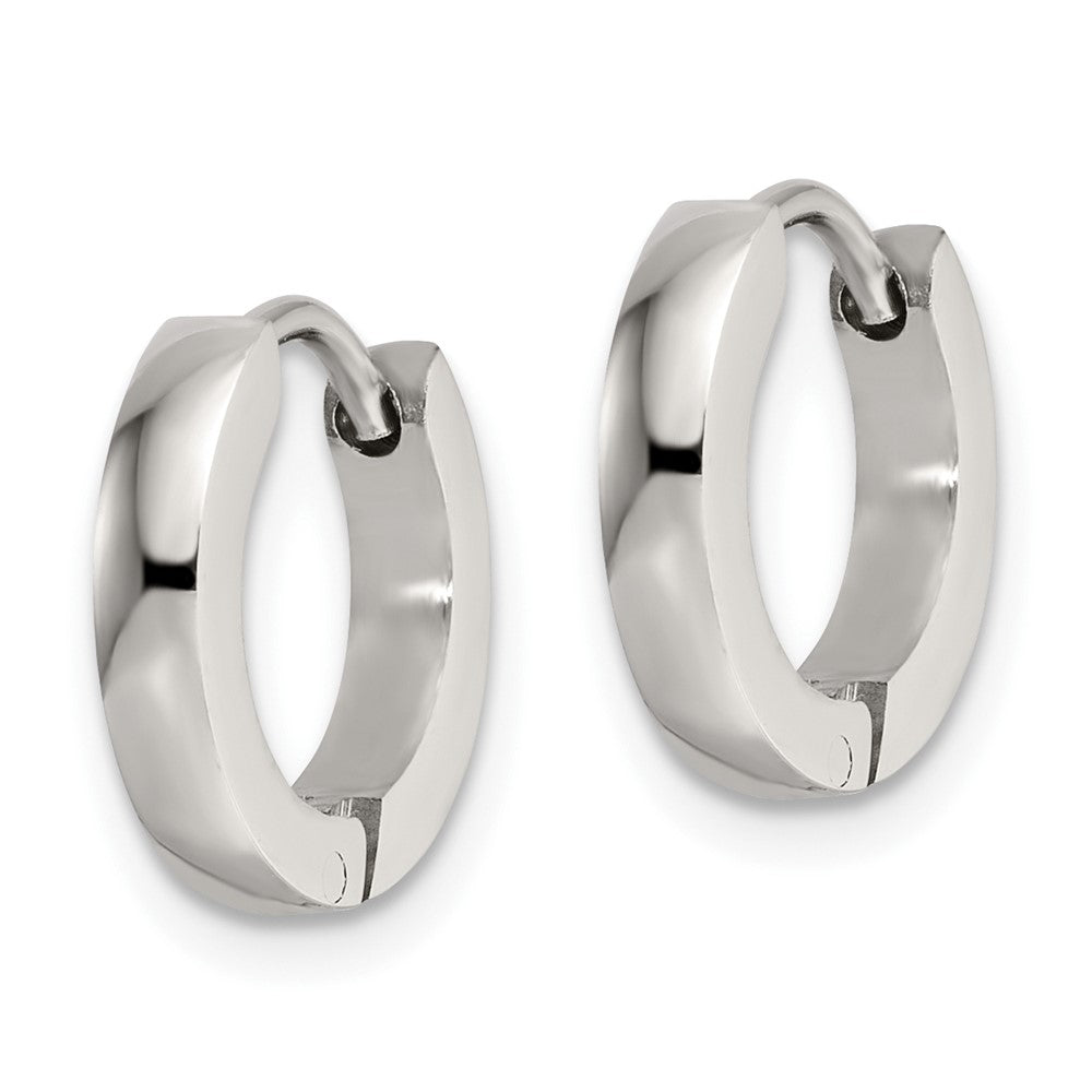 Stainless Steel Polished 2.2mm Hinged Hoop Earrings
