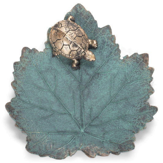 Roman 14108 Turtle Leaf Bird Bath, 2-inch Height