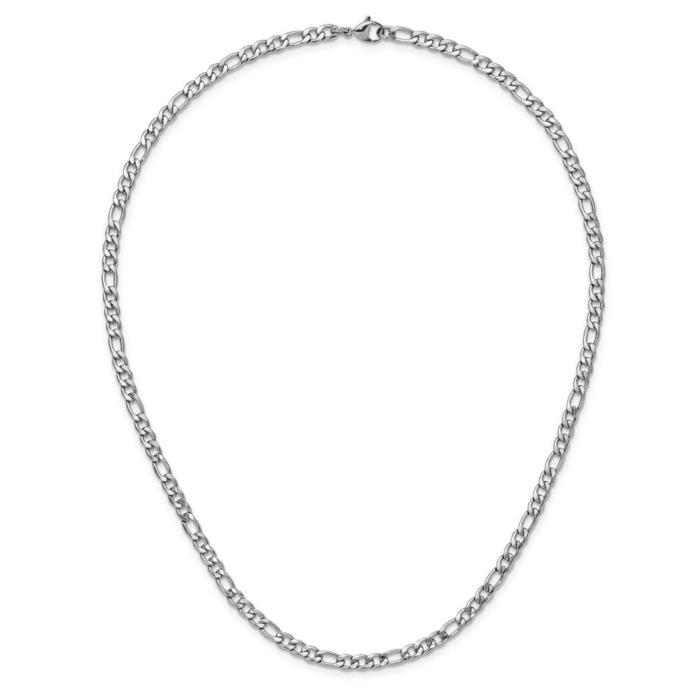 Chisel Stainless Steel Polished 4.5mm 20 inch Figaro Chain