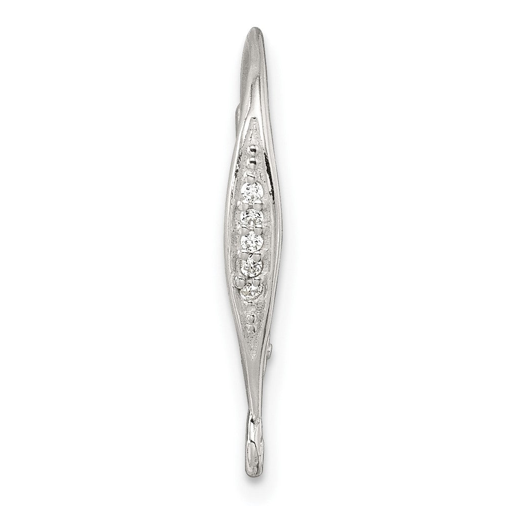 Sterling Silver with CZ Leverback Dangle Earring Component