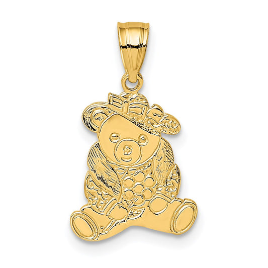 14K Dressed Up Teddy Bear Charm