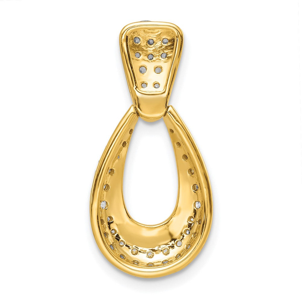 True Origin 14K Yellow Gold 1/2 carat Lab Grown Diamond VS+ F+ 18 in Complete Teardrop Necklace
