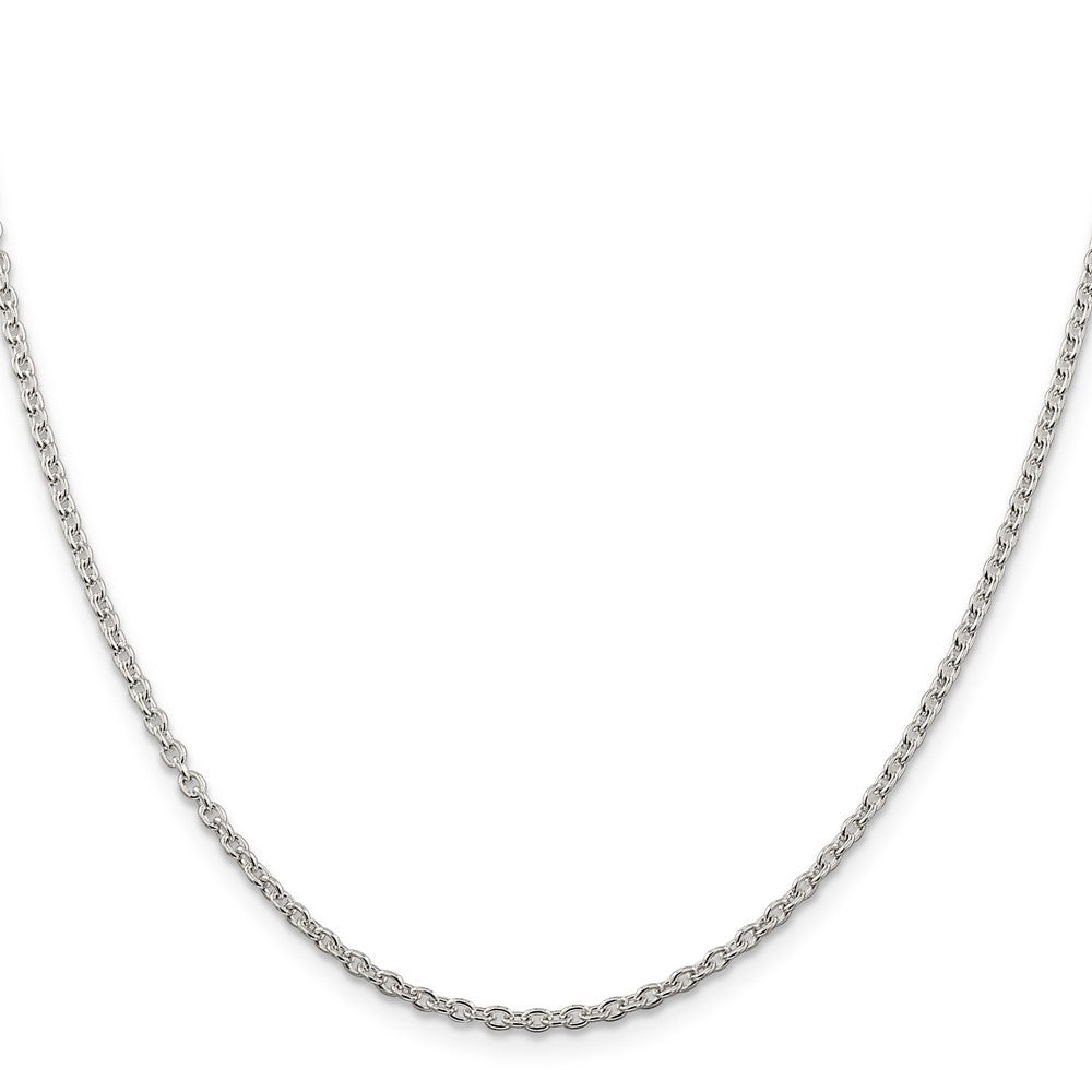 Sterling Silver 2.25mm Cable Chain 42 Inches