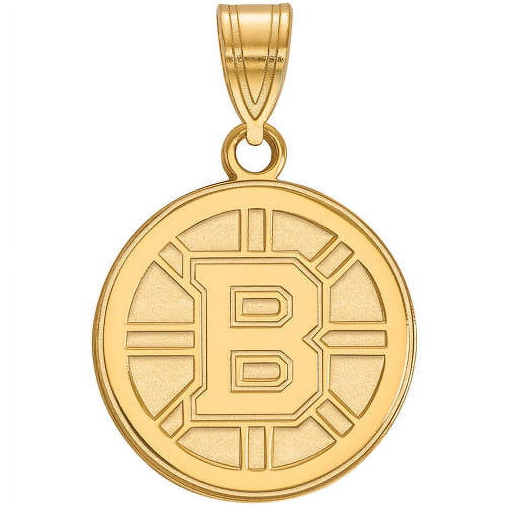 14K Yellow Gold NHL LogoArt Boston Bruins Medium Pendant