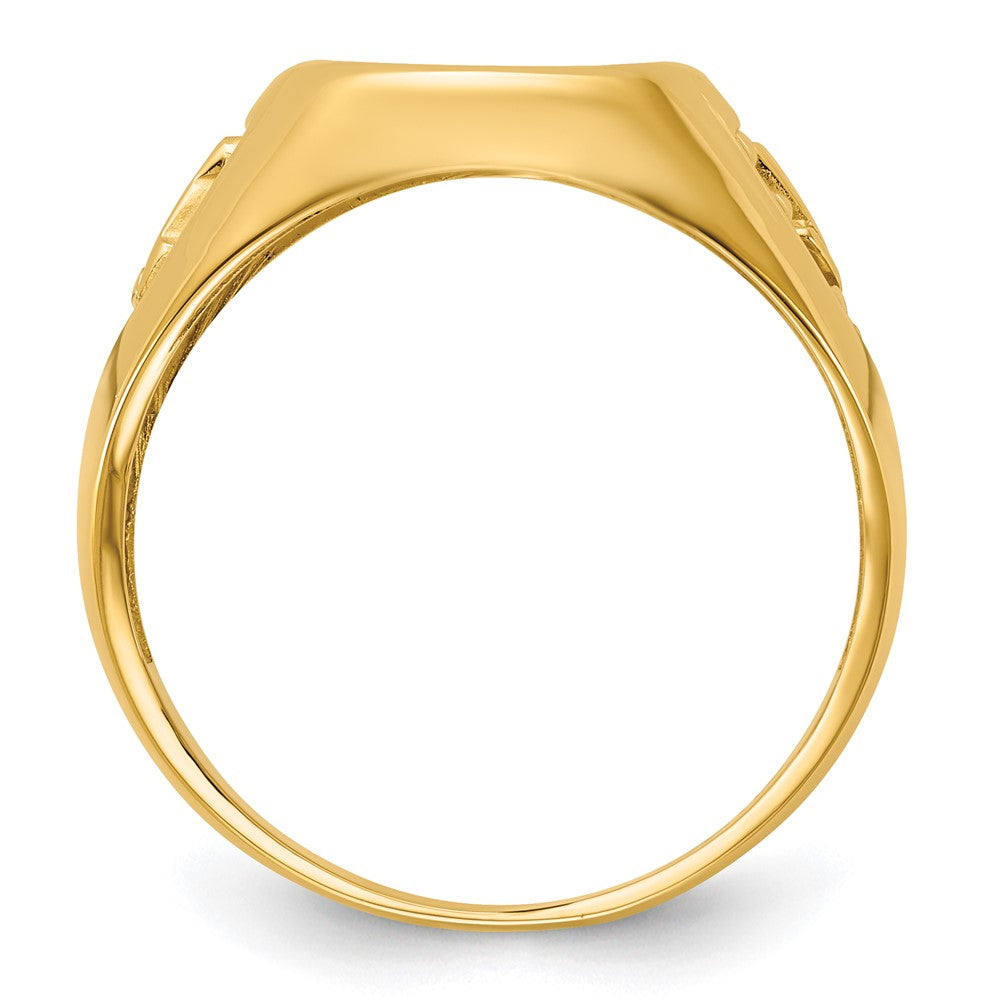 IBGoodman 14k Men's Polished and Textured Blue Lodge Master Masonic Ring Mounting