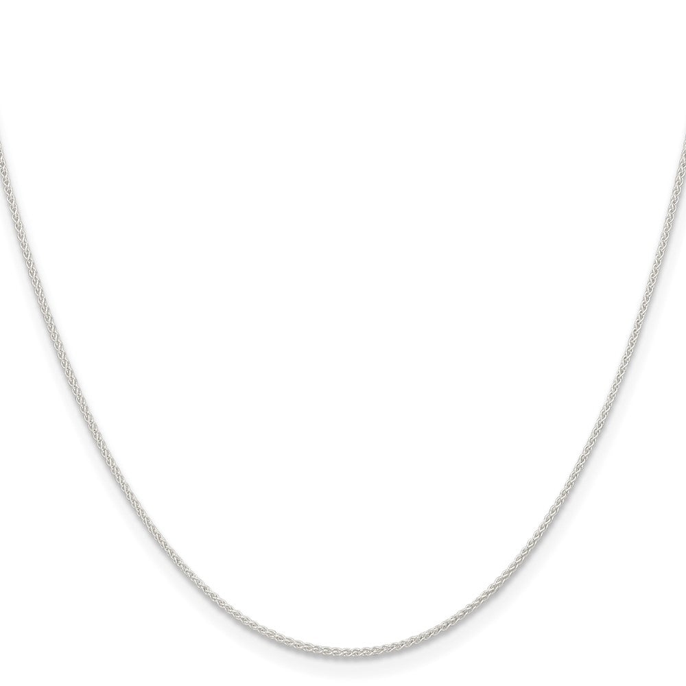 Sterling Silver 1mm Round Spiga Chain 28 Inches