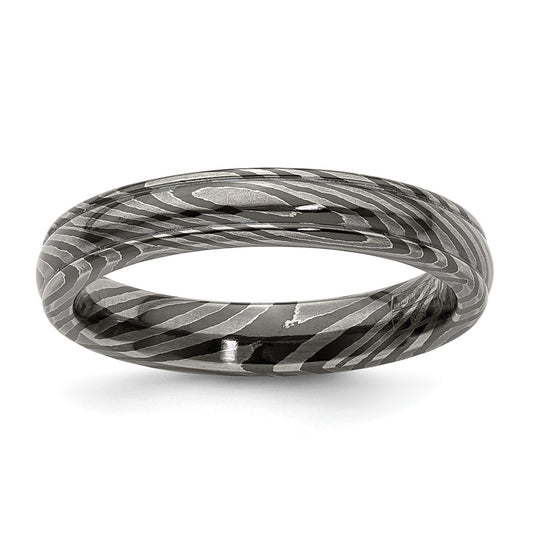 Edward Mirell Timoku 4mm Domed Ridged Edge Band