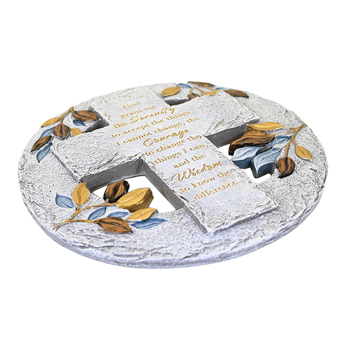 Home & Garden Serenity  Stepping Stone Plaque Polyresin Cross 14088