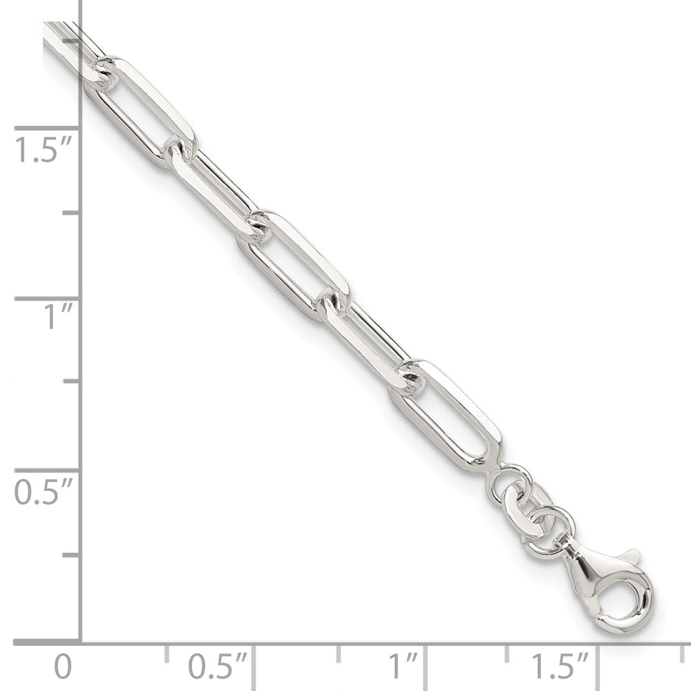 Sterling Silver Polished Paperclip 7.25in Bracelet