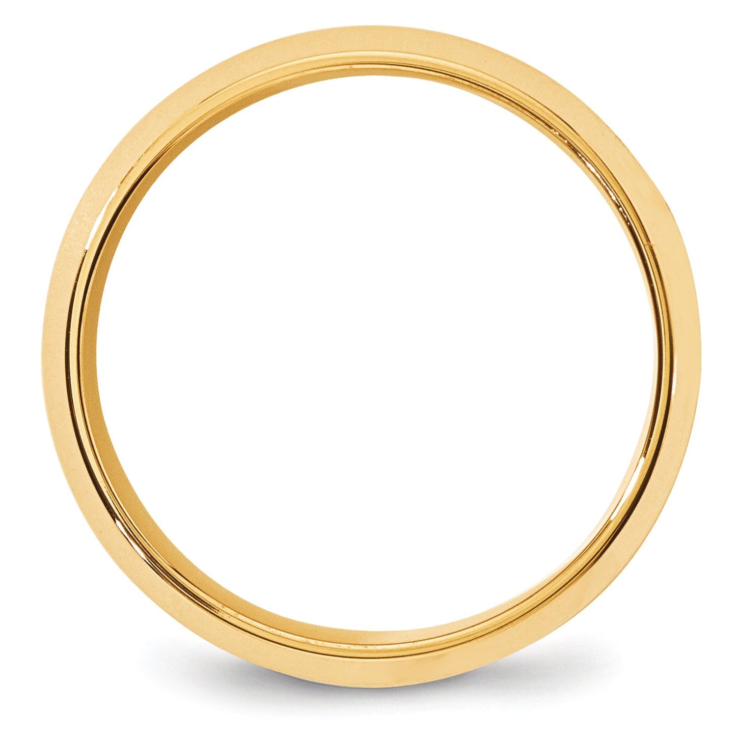 Primal Gold 14 Karat Yellow Gold 8mm Beveled Edge Comfort Fit Band Size 11