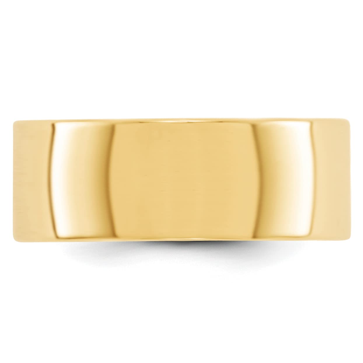 10k Yellow Gold 8mm Lightweight Flat Wedding Band Size 10