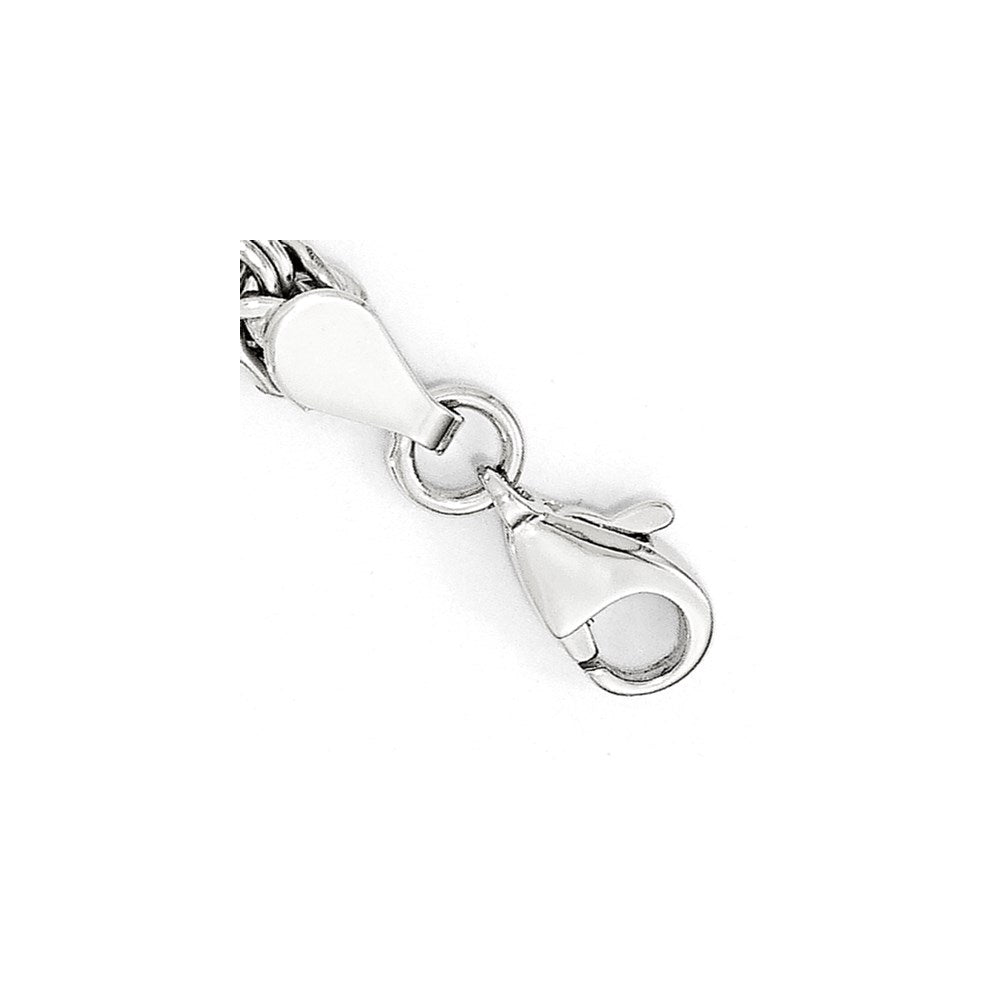 14K White Gold Polished Fancy Link Bracelet 7  inches