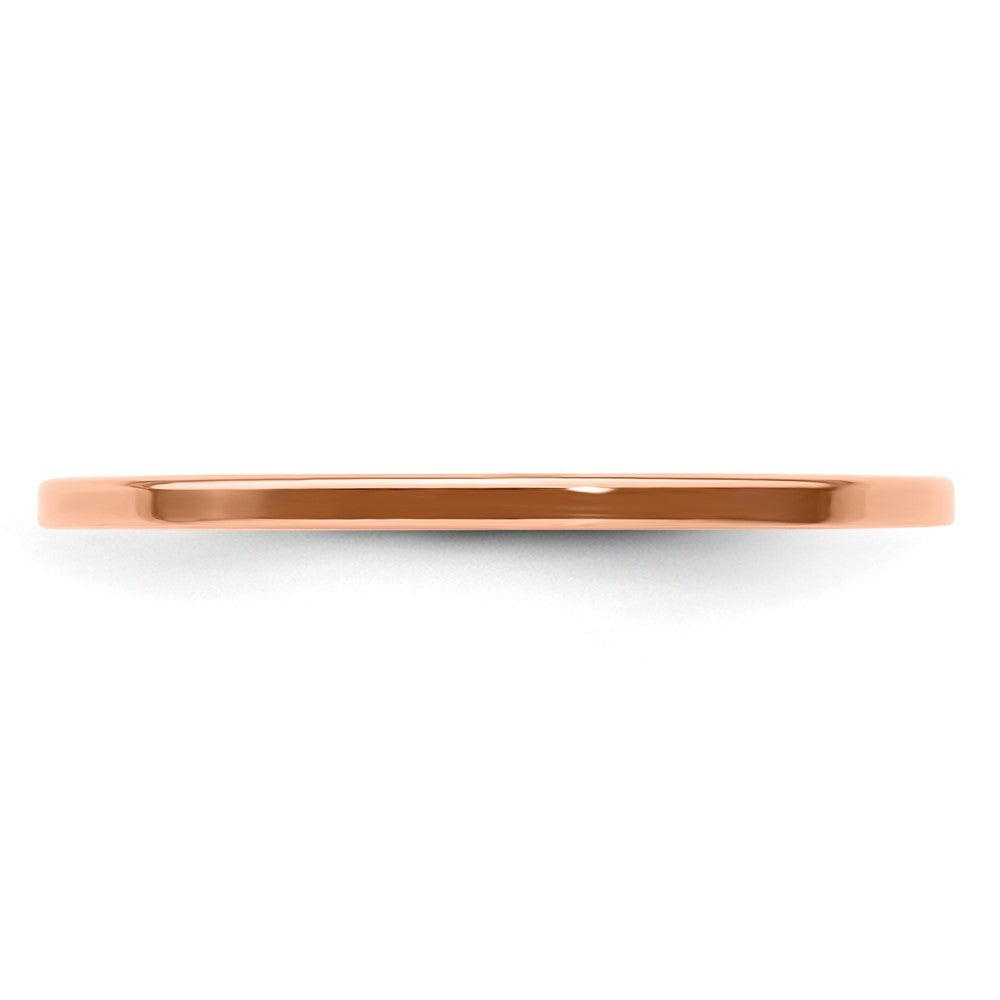 10K Rose Gold 1.2mm Flat Polished Stackable Band Size 7.5