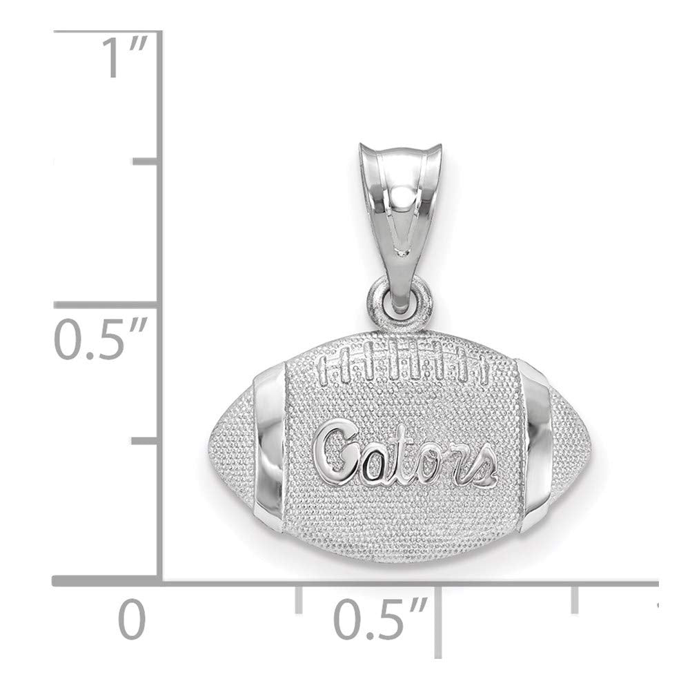 Sterling Silver University Of Florida Football Pendant