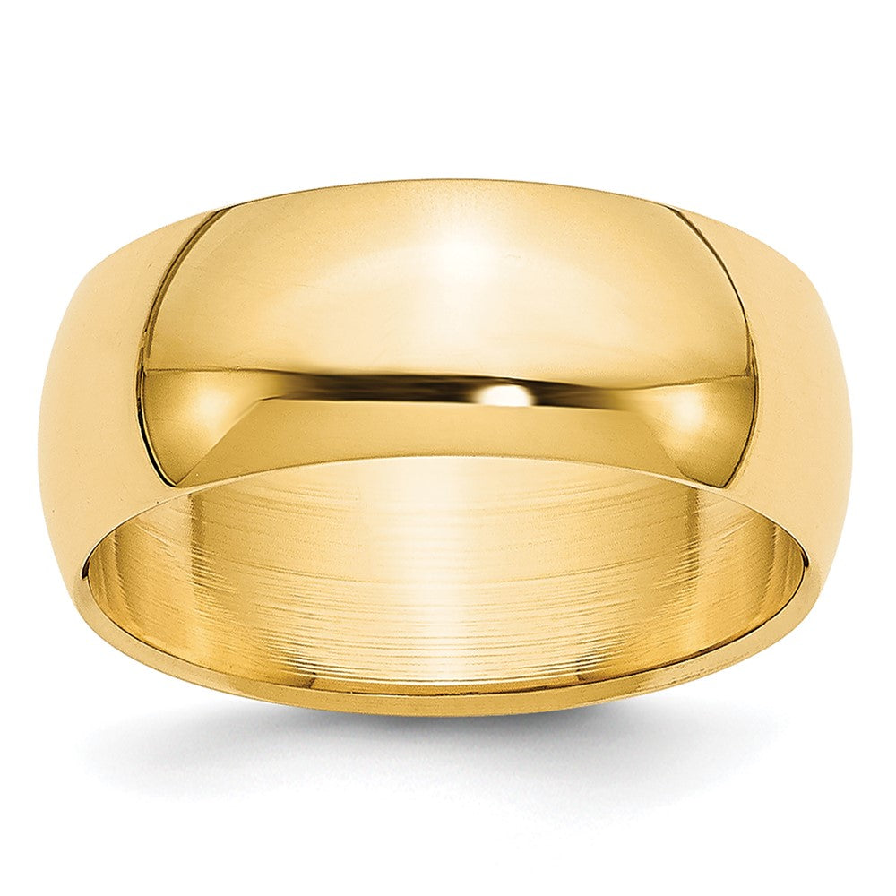 14k Yellow Gold 7mm Lightweight Half Round Wedding Band Size 6