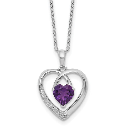 SS Amethyst & Diamond Pend