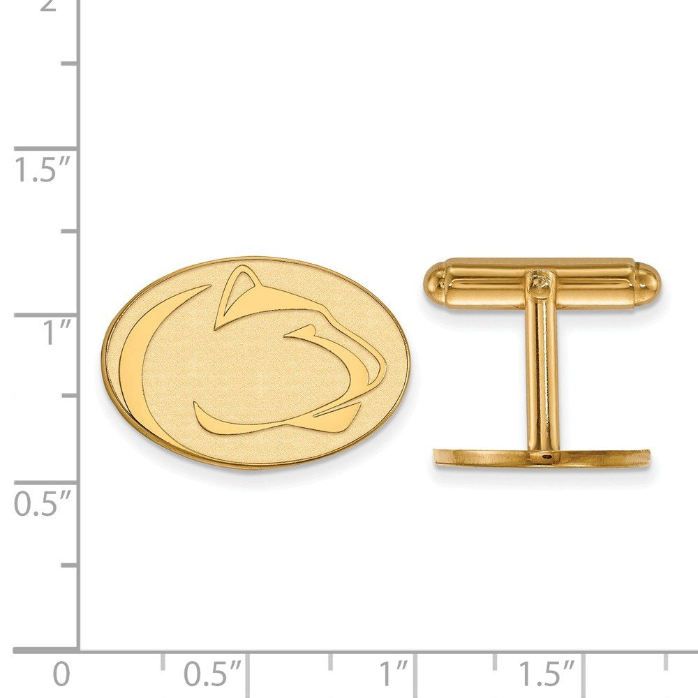 Men's Penn State University 14k Gold Plated Silver Penn State University Cuff Links