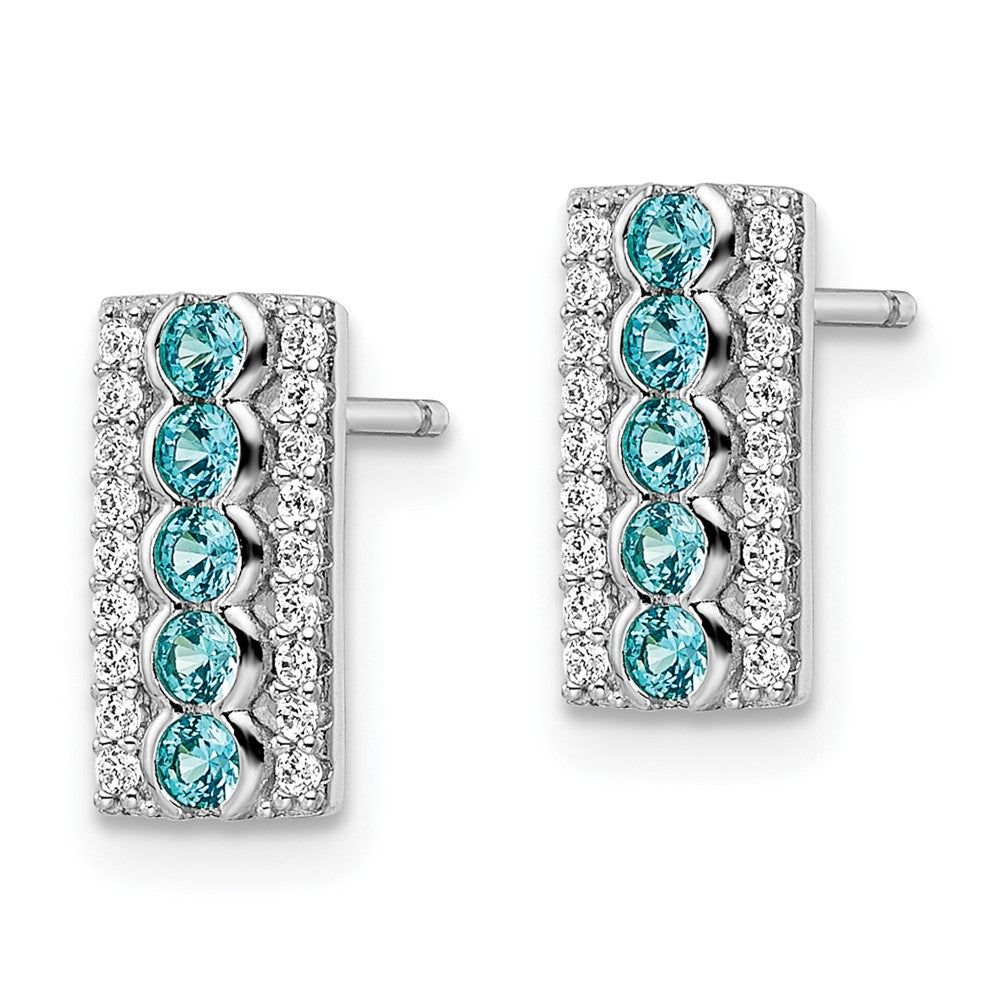 White Ice Sterling Silver Rhodium-plated Diamond Open Circle  Stud Post Earrings