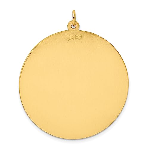 Sterling Silver GP Engraveable Round Polished Disc Charm