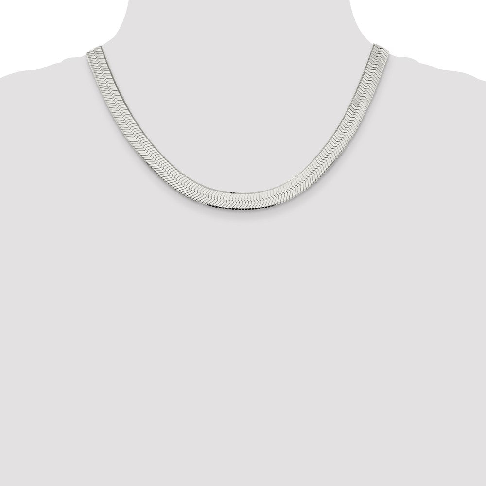 Sterling Silver 8.75mm Magic Herringbone Chain 18 Inches