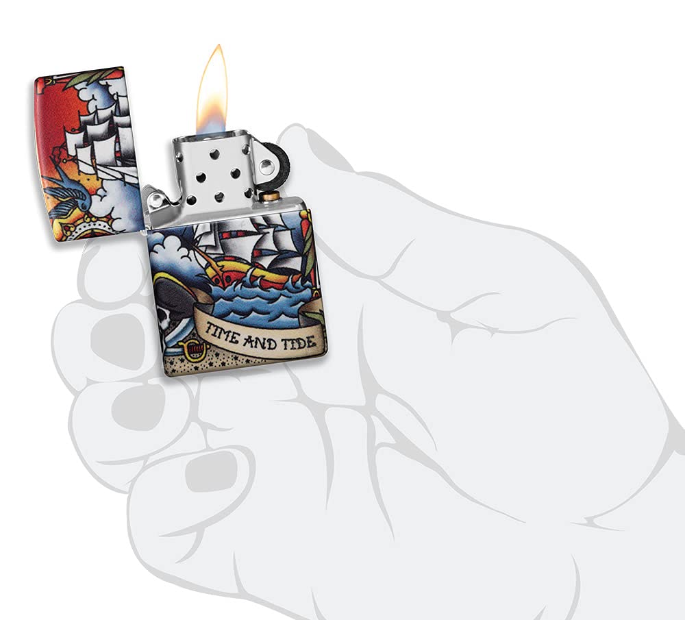 Zippo 540 Color Nautical Tattoo Design Pocket Lighter