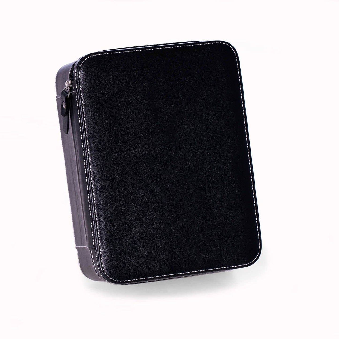 Bey-Berk 4 Watch and Accessory Travel Case | Black leather | BB738BLK