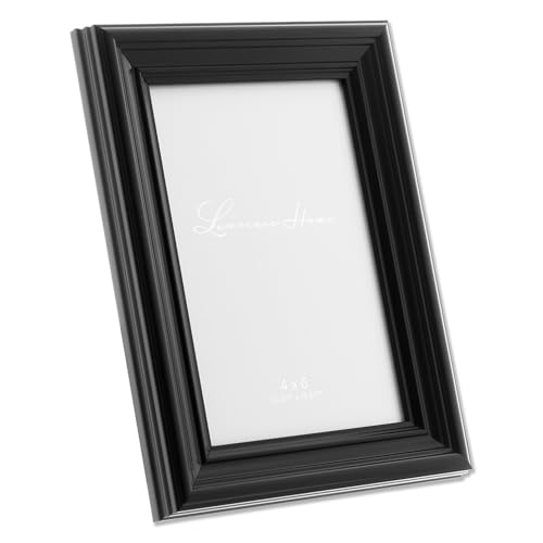 Lawrence Frames 4x6 Classic Detailed Black Picture Frame