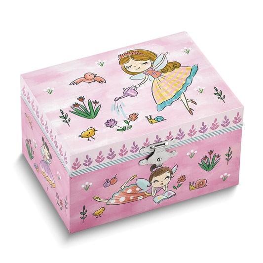 Childrens Garden Fairy Mirrored Musical Jewelry Box (Plays Greensleeves)
